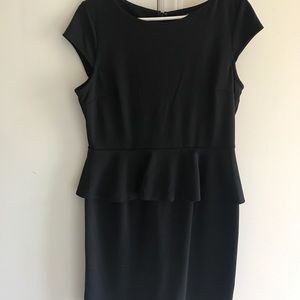 Like new Black Peplum Dress Size 14